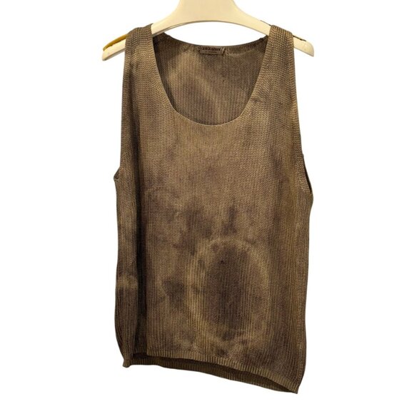Giorgio Armani Le Collezioni silk HAND DYED One of A Kind ribbed sleevless top M - Picture 1 of 5